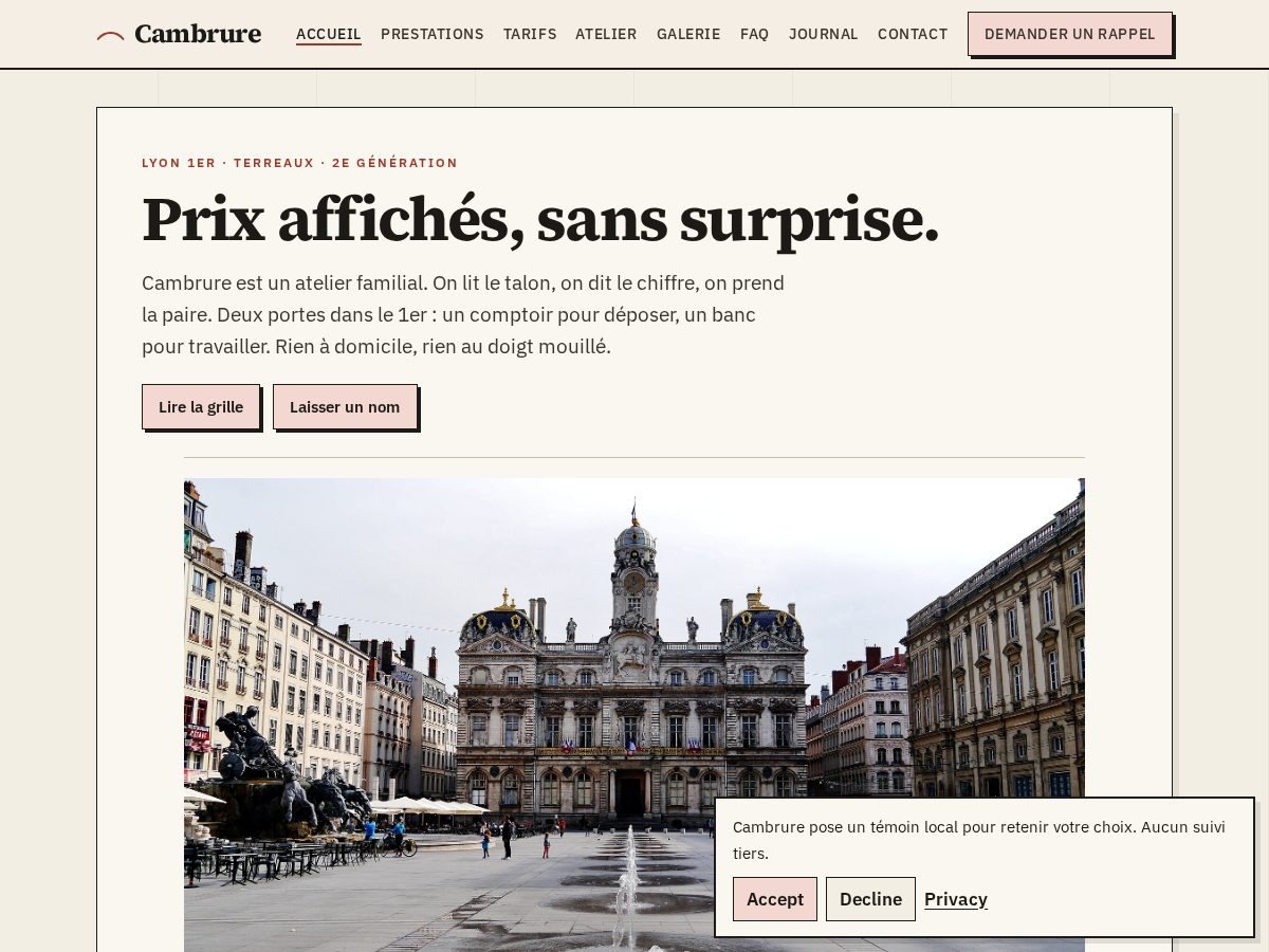 Landing-page snapshot of cambruresite.digital