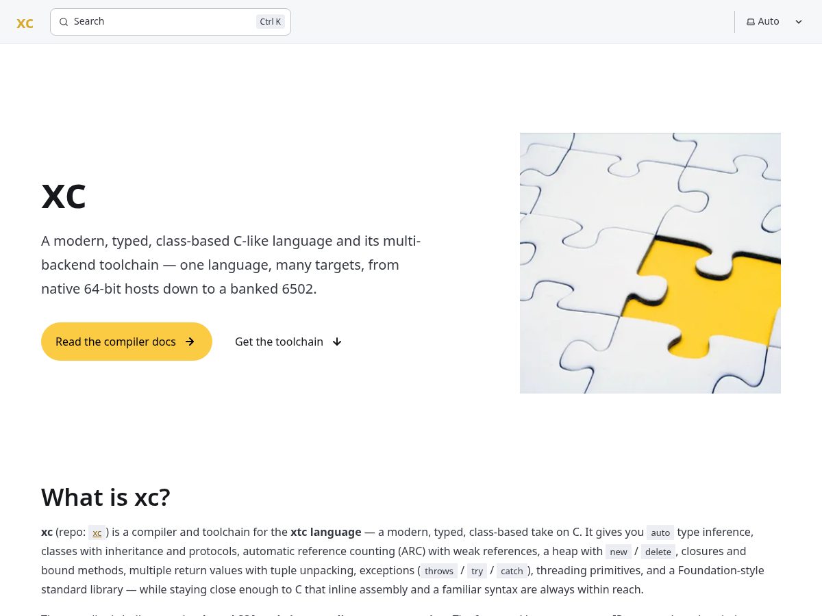 Landing-page snapshot of compile-xc.com
