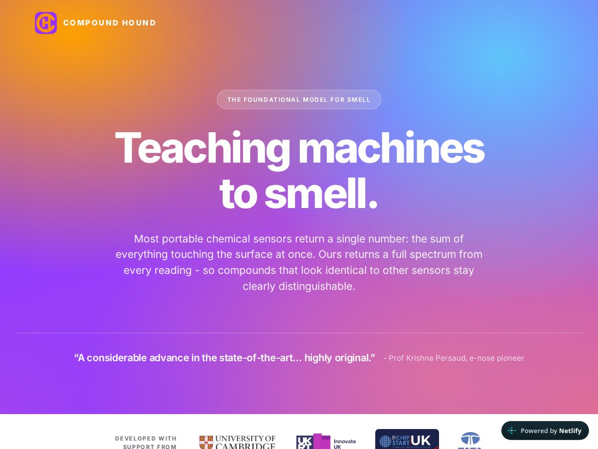Landing-page snapshot of compoundhound.net