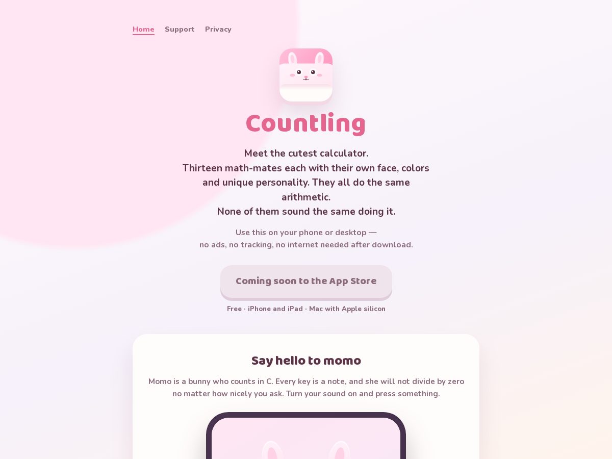 Landing-page snapshot of countling.com