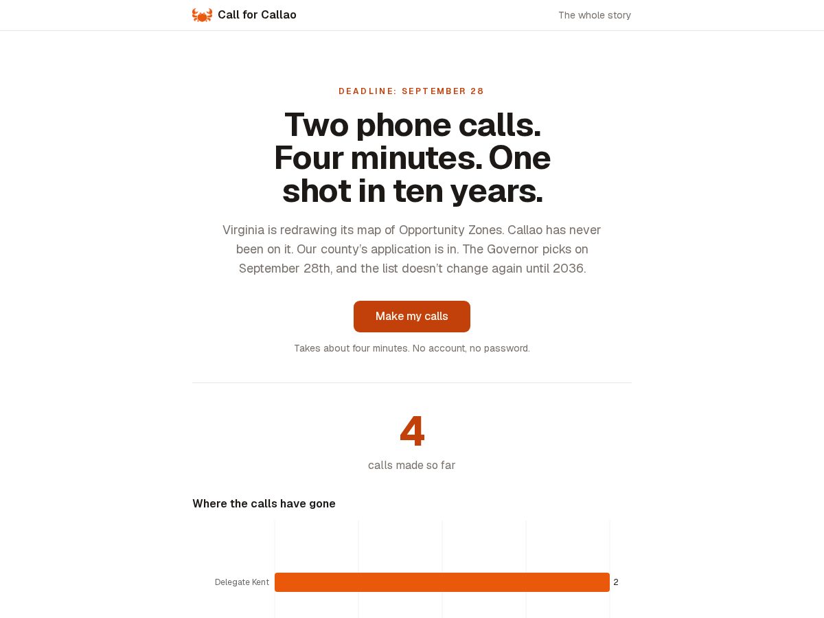 Landing-page snapshot of countyvoice.org