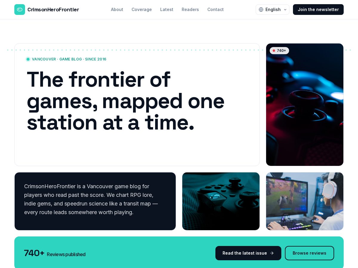Landing-page snapshot of crimsonherofrontier.agency