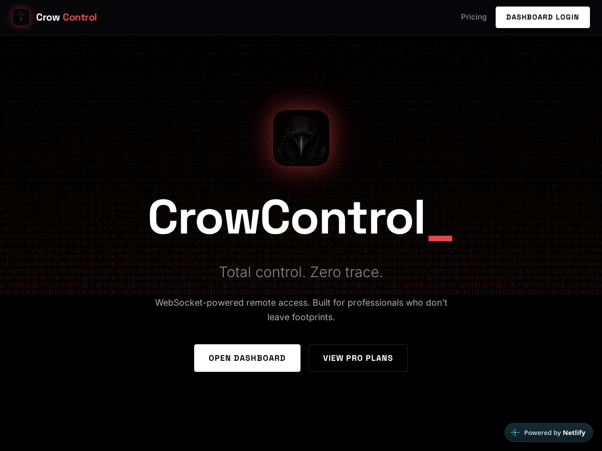Landing-page snapshot of crowc.pro