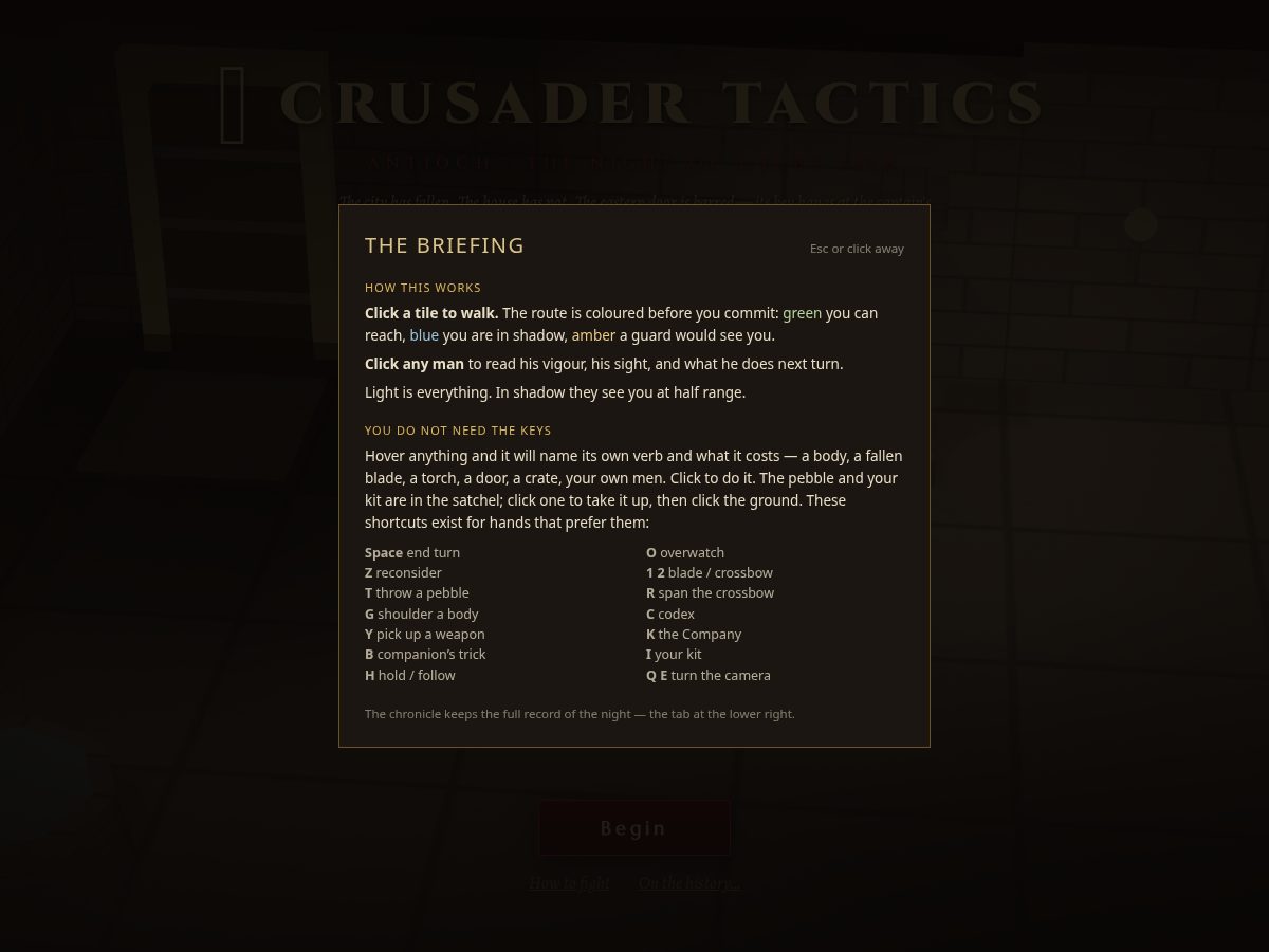 Landing-page snapshot of crusadertactics.com