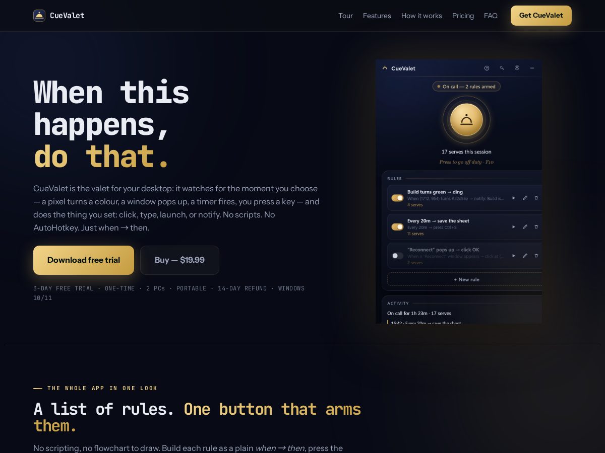Landing-page snapshot of cuevalet.com