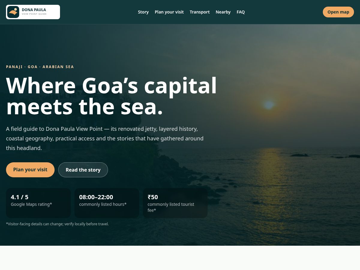 Landing-page snapshot of donapaulagoa.com