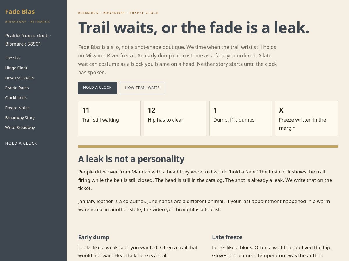Landing-page snapshot of fadebiaslab.shop