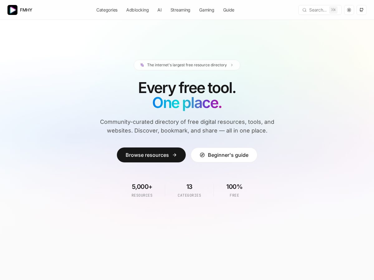 Landing-page snapshot of fmhy.fyi