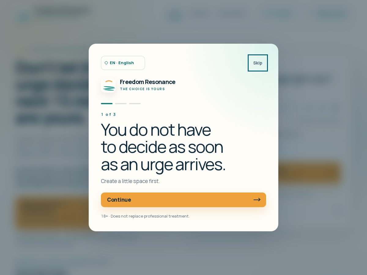 Landing-page snapshot of freedomresonance.org