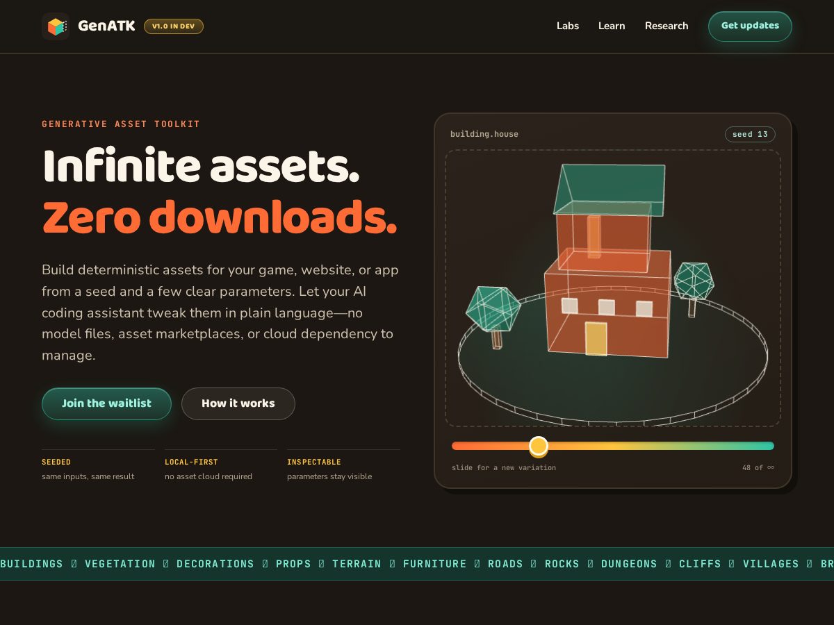 Landing-page snapshot of genatk.com