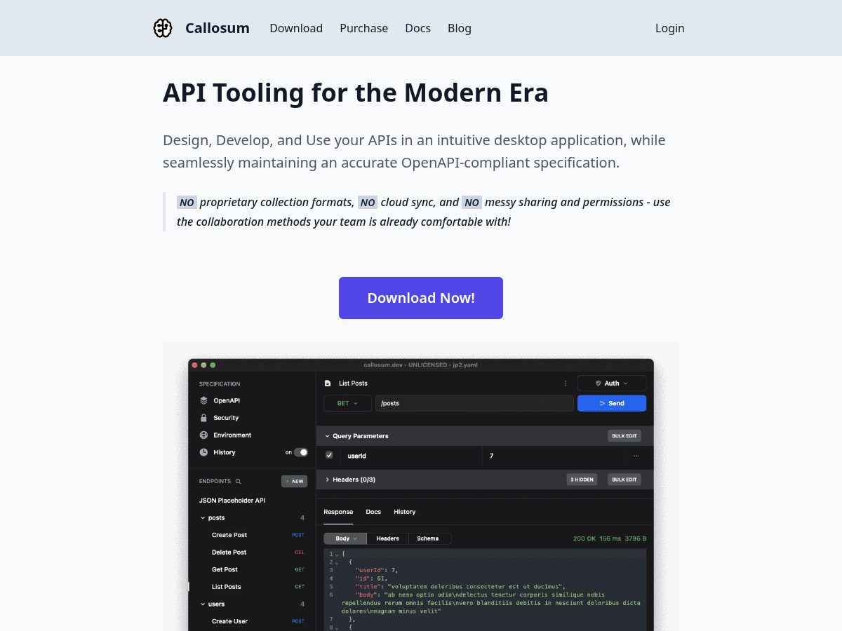 Landing-page snapshot of getcallosum.com