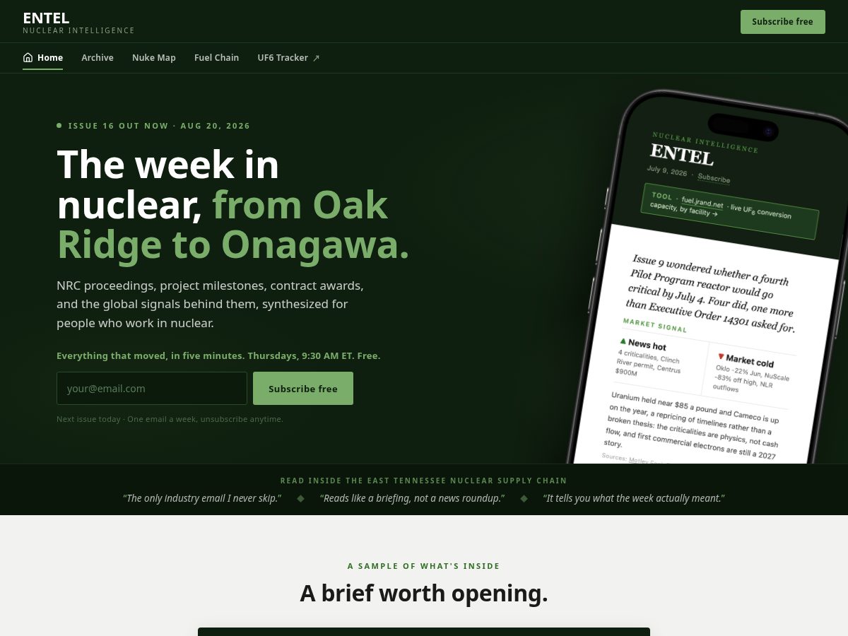 Landing-page snapshot of getentel.net