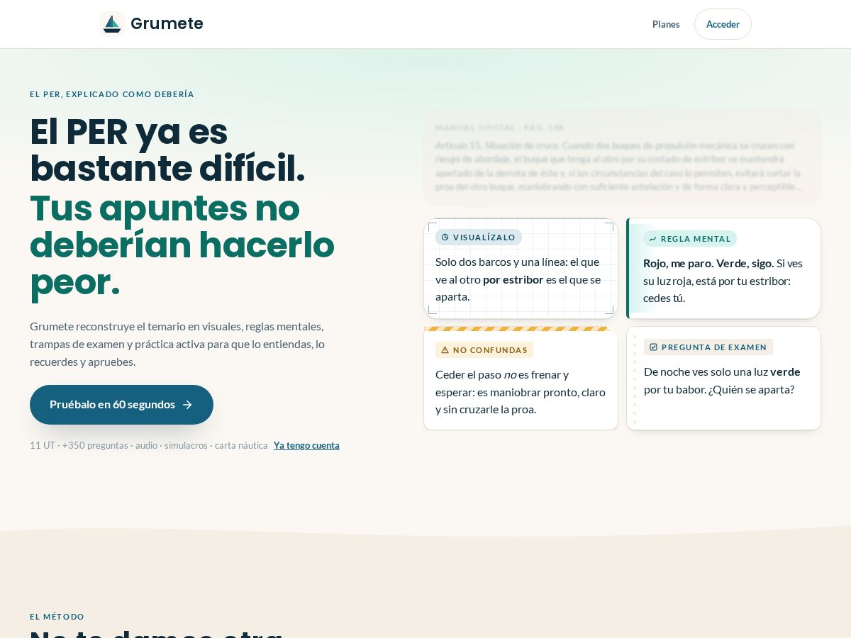 Landing-page snapshot of grumeteper.com