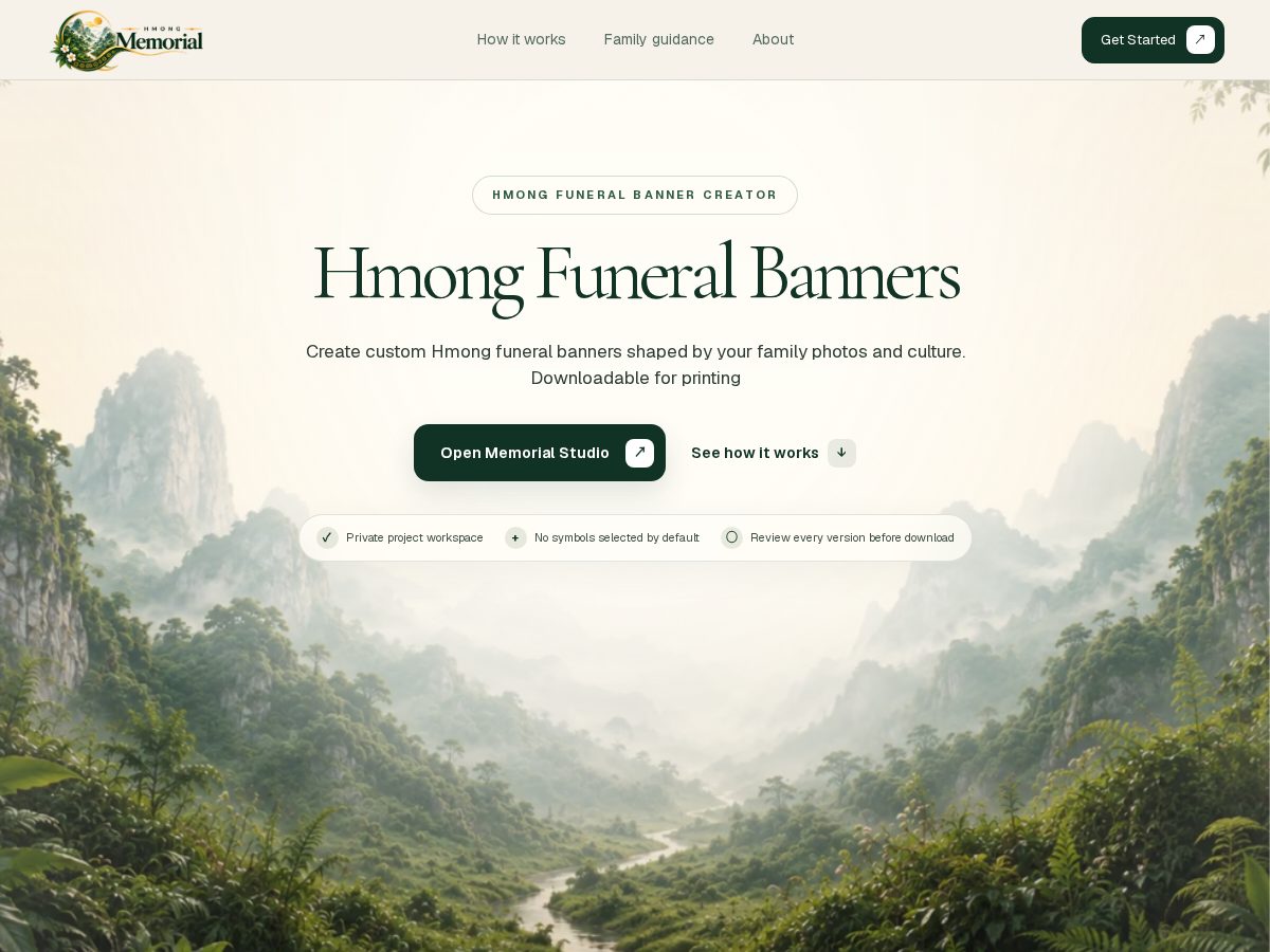 Landing-page snapshot of hmongmemorial.com