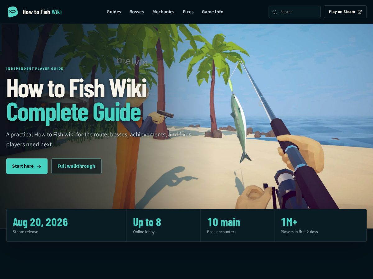 Landing-page snapshot of howtofish.space