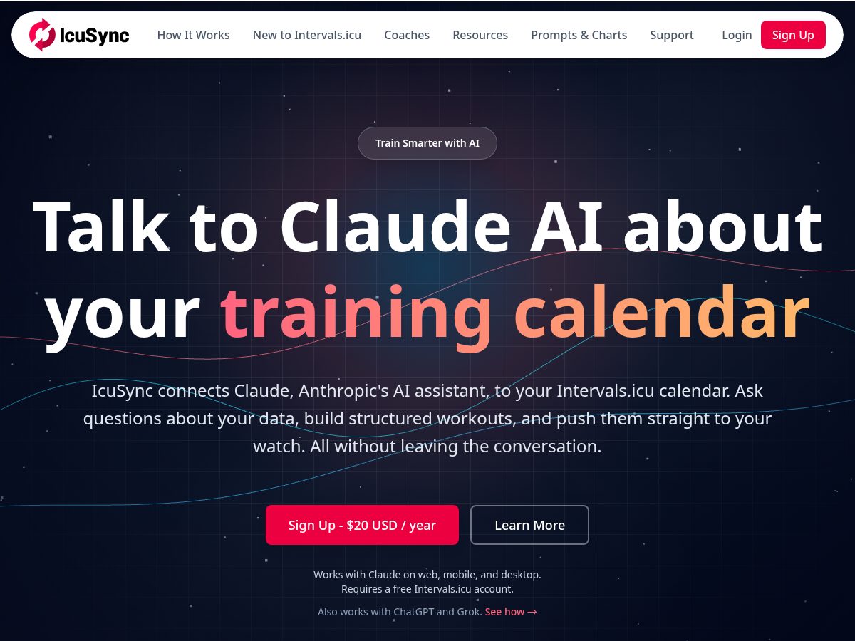 Landing-page snapshot of icusync.com