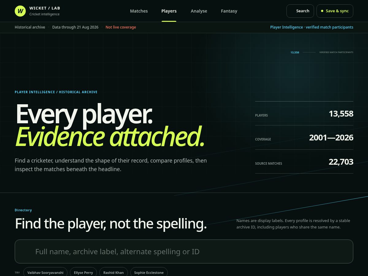 Landing-page snapshot of inningsflow.com
