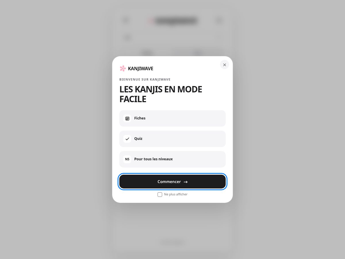 Landing-page snapshot of kanjiwave.com
