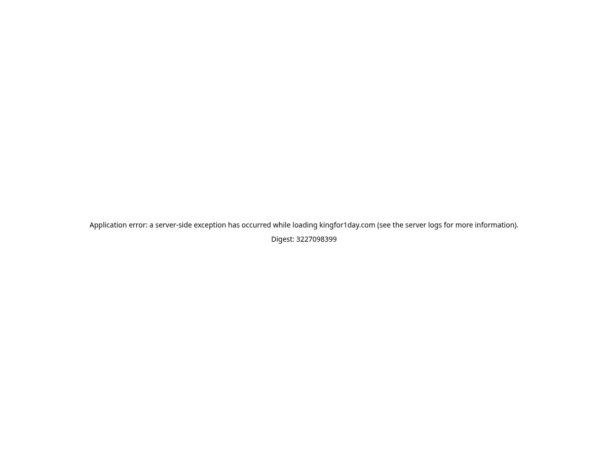 Landing-page snapshot of kingfor1day.com
