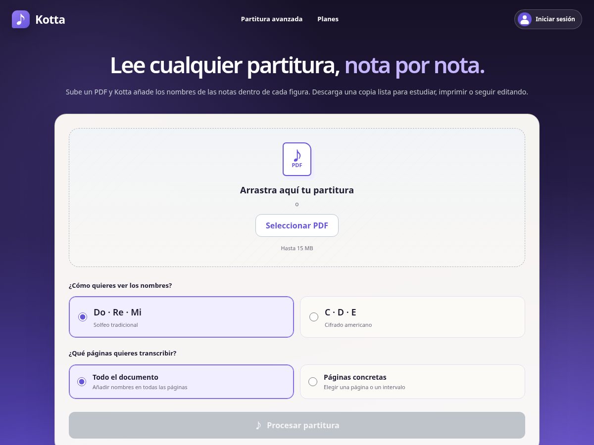Landing-page snapshot of kottamusic.com