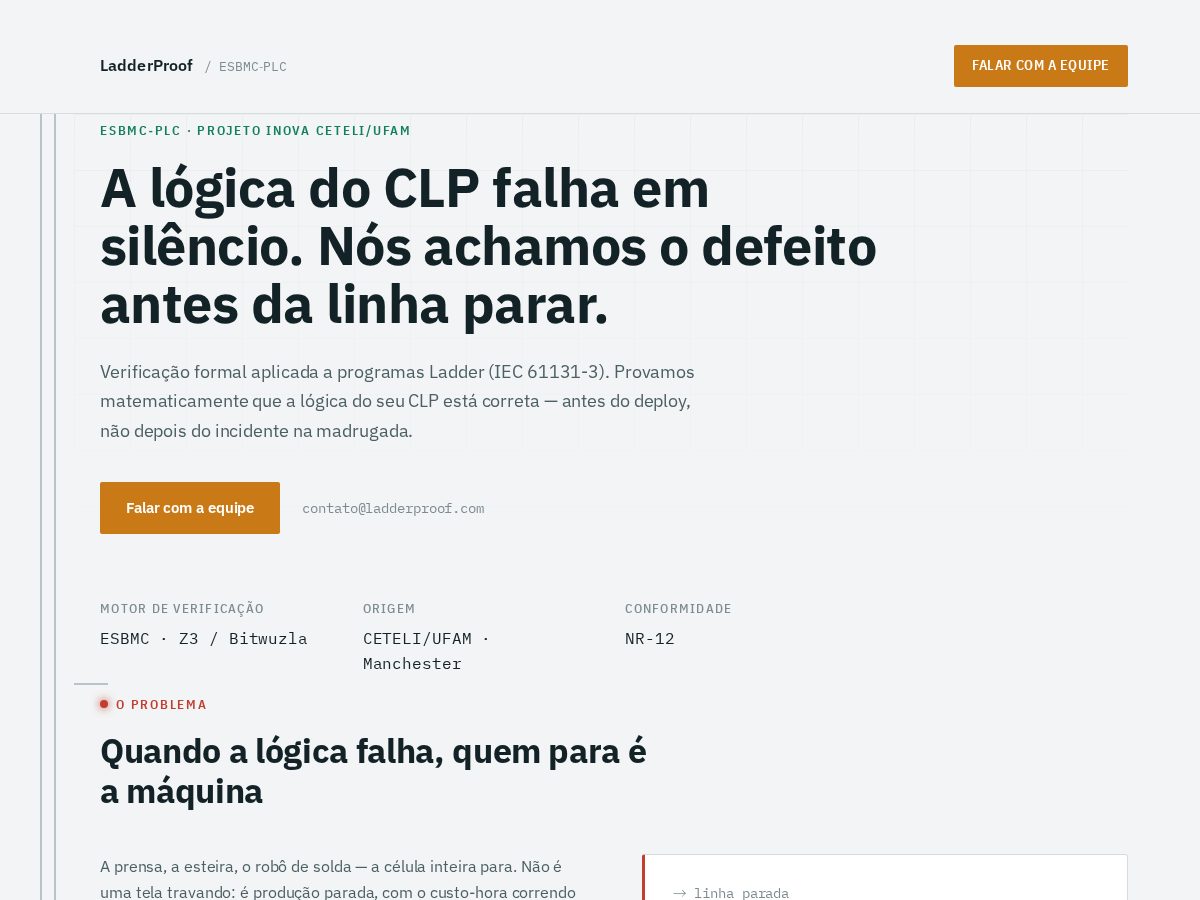 Landing-page snapshot of ladderproof.com
