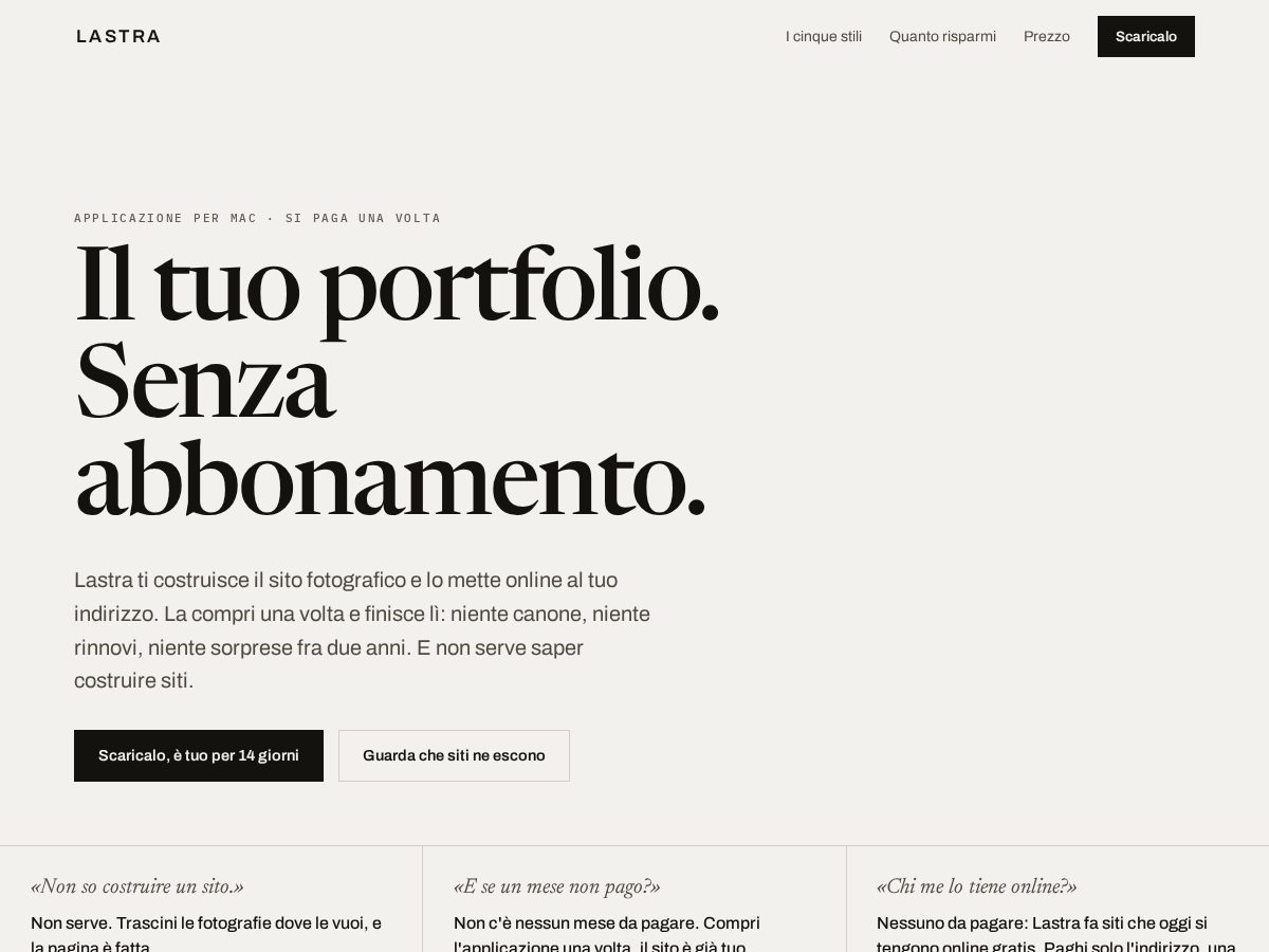 Landing-page snapshot of lastra.studio