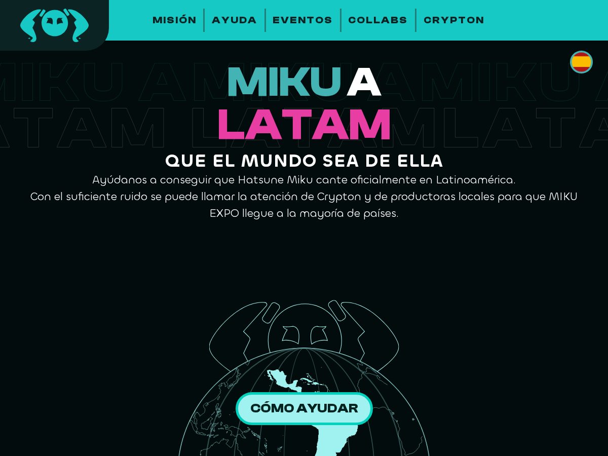 Landing-page snapshot of mikualatam.com