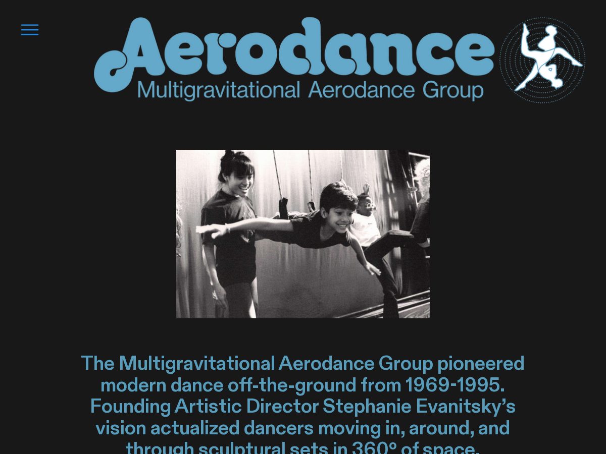 Landing-page snapshot of multigravitationalaerodance.com