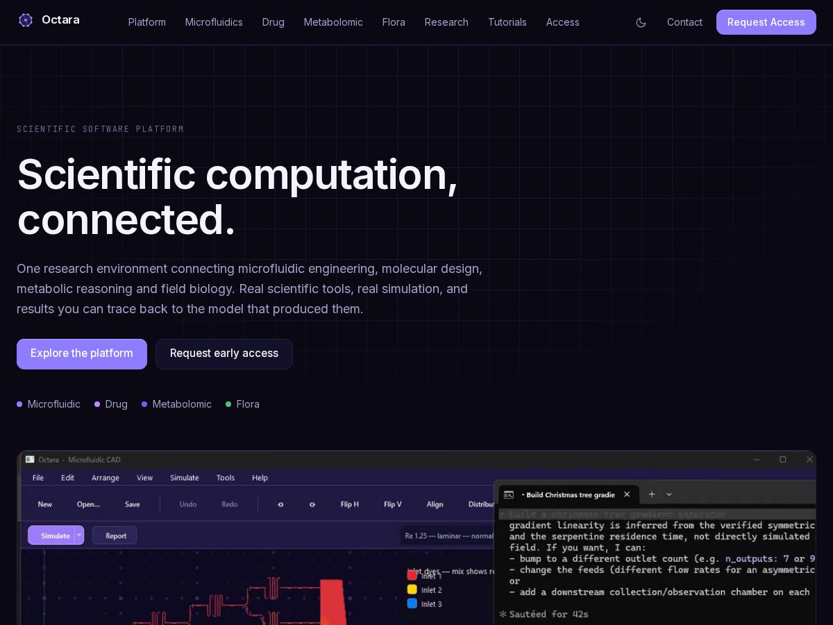 Landing-page snapshot of octara.org