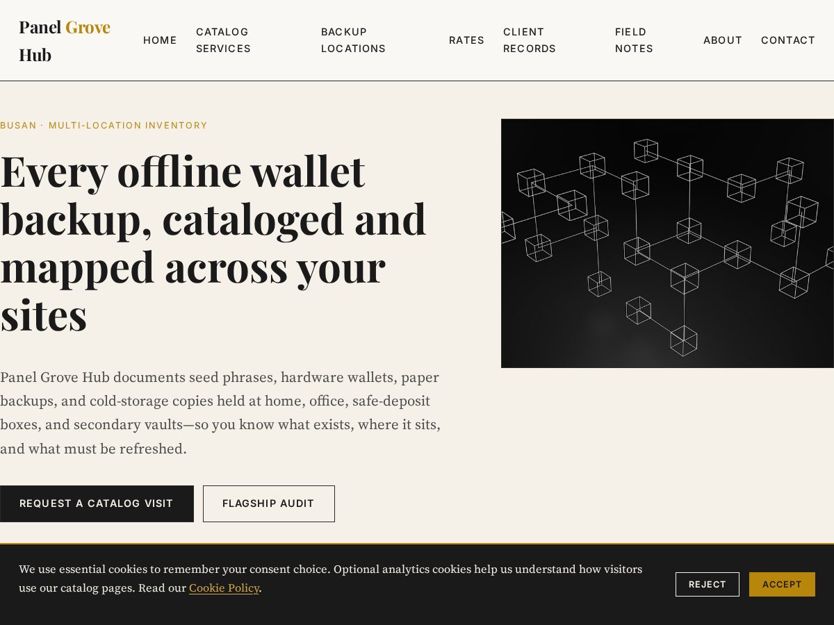 Landing-page snapshot of panel-grovehub.click