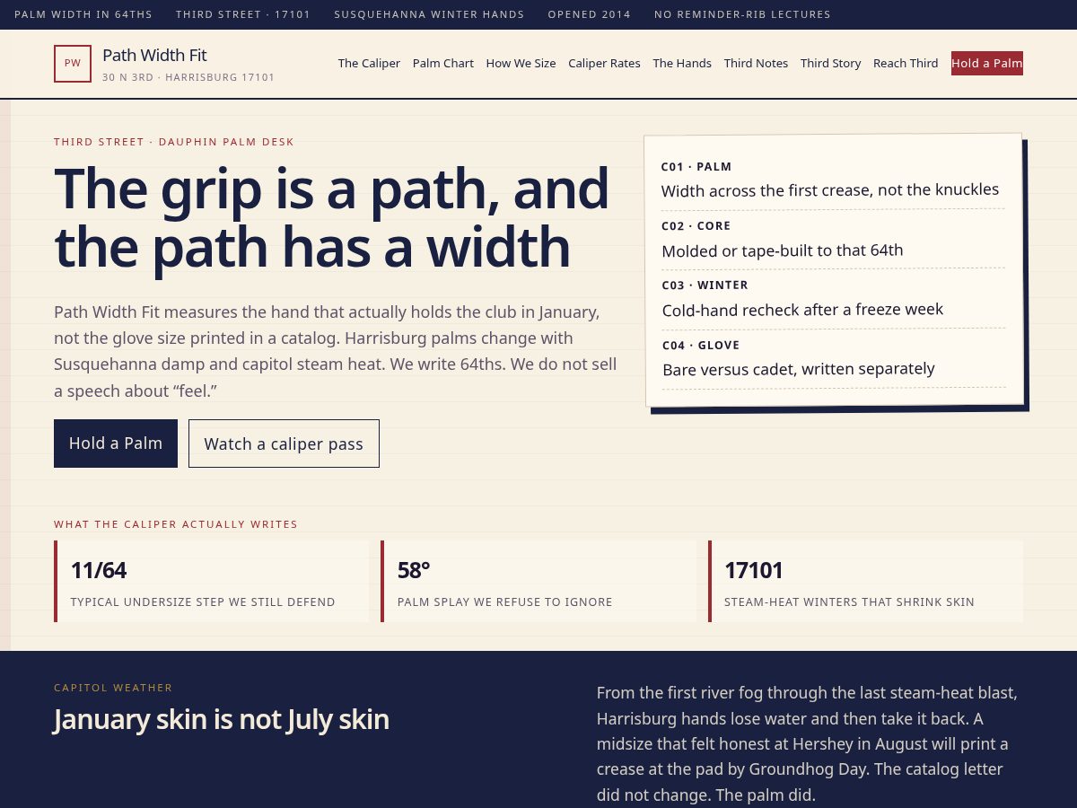 Landing-page snapshot of pathwidthfit.click