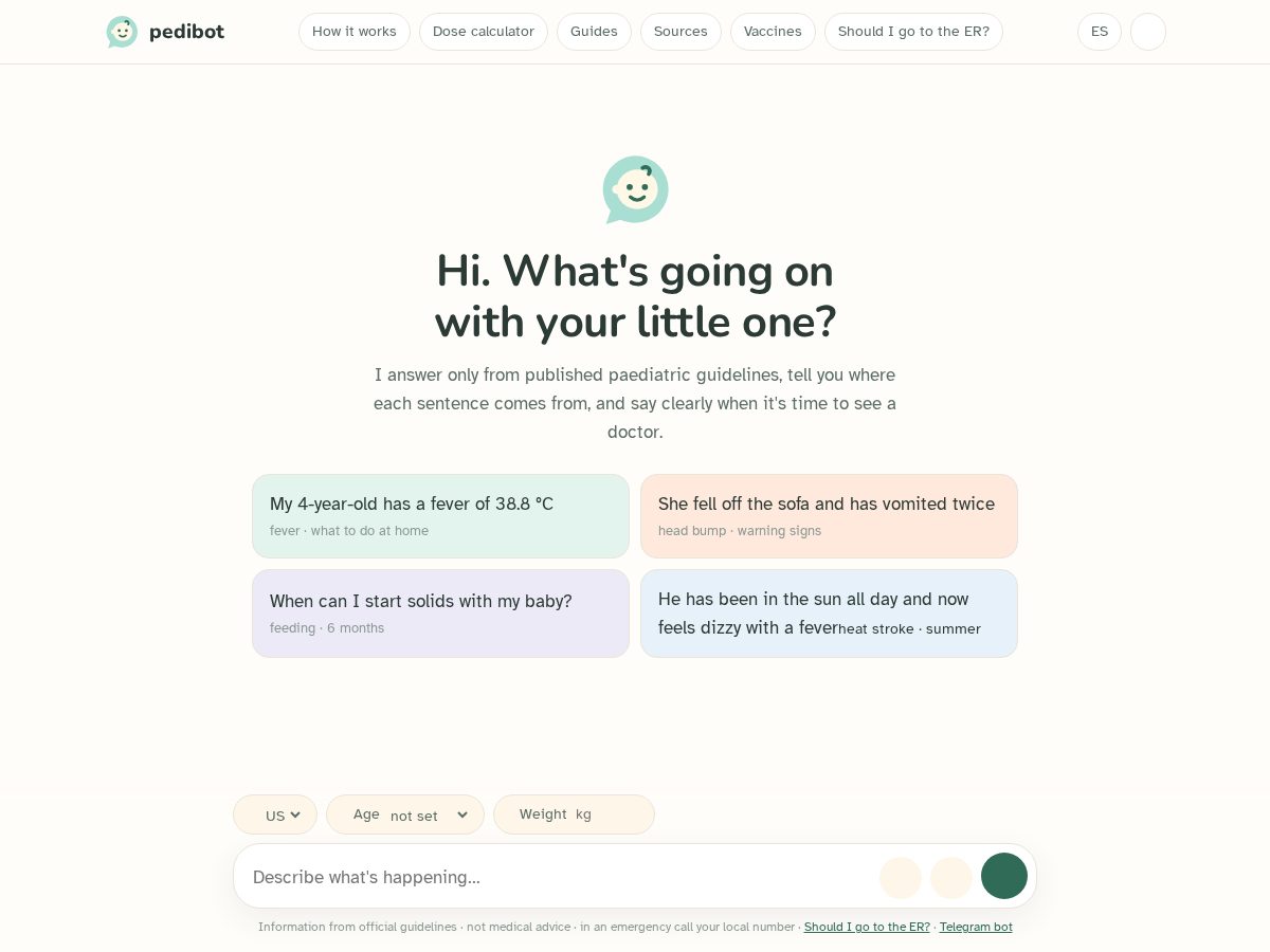 Landing-page snapshot of pedibot.xyz