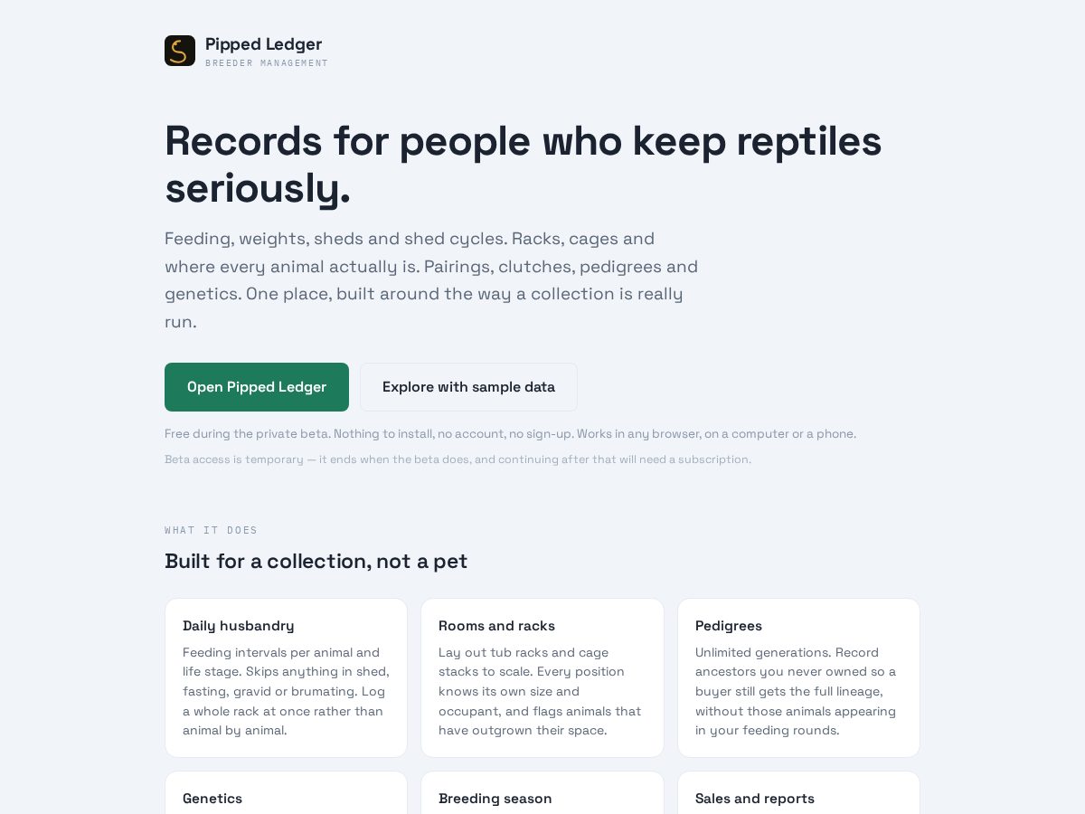 Landing-page snapshot of pipped.app