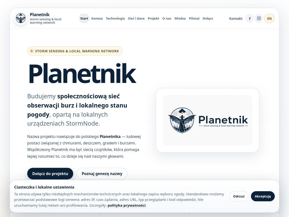 Landing-page snapshot of planetnik.cloud