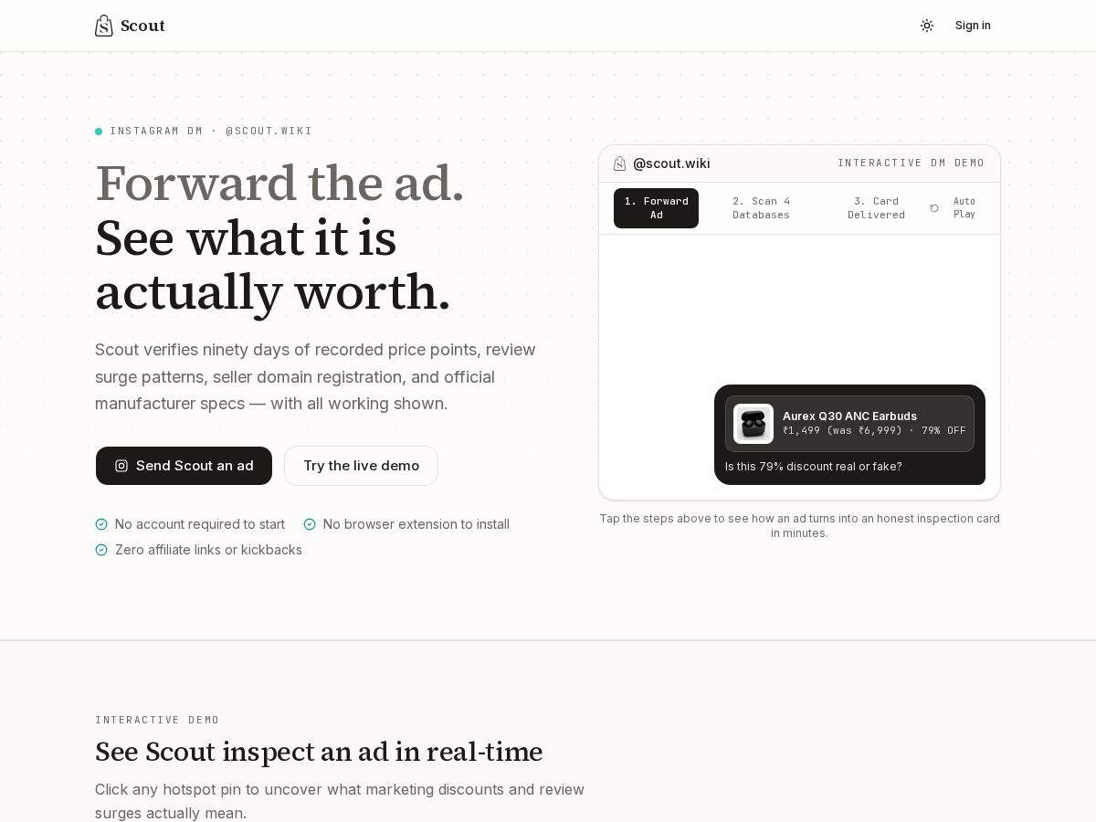 Landing-page snapshot of scout.wiki