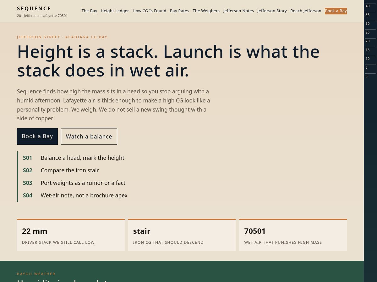 Landing-page snapshot of sequencebay.click
