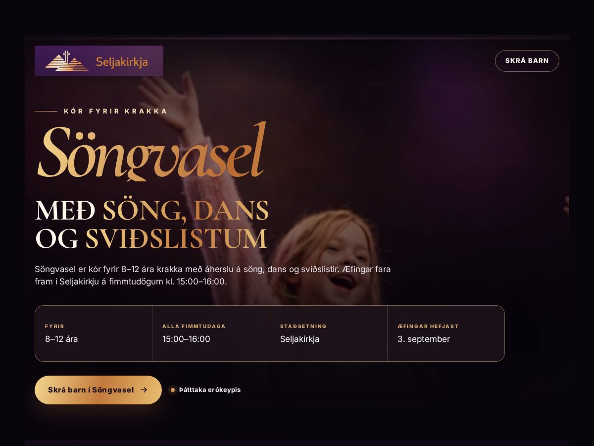 Landing-page snapshot of songvasel.com