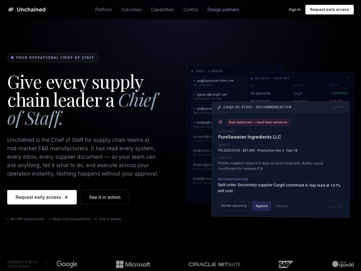 Landing-page snapshot of startunchained.com