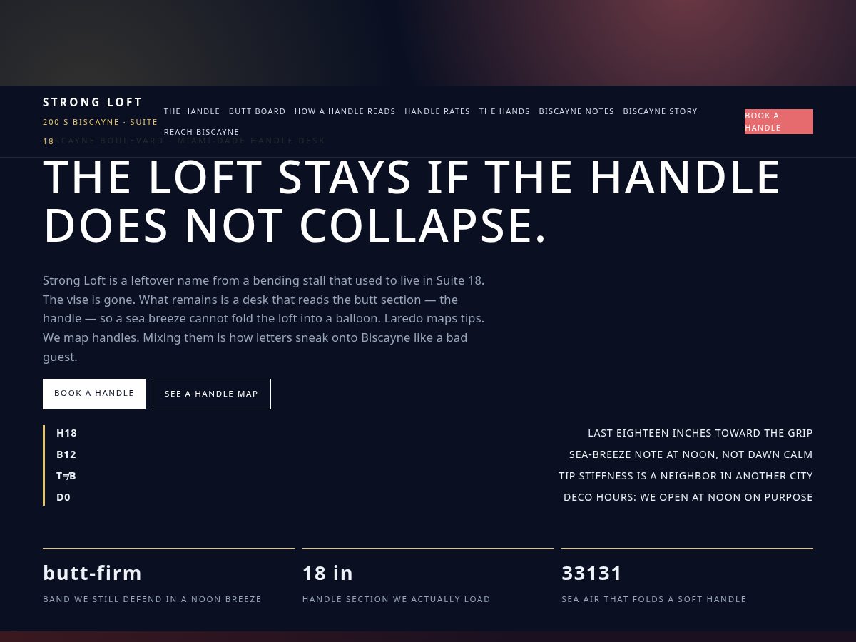 Landing-page snapshot of strongloftlab.click