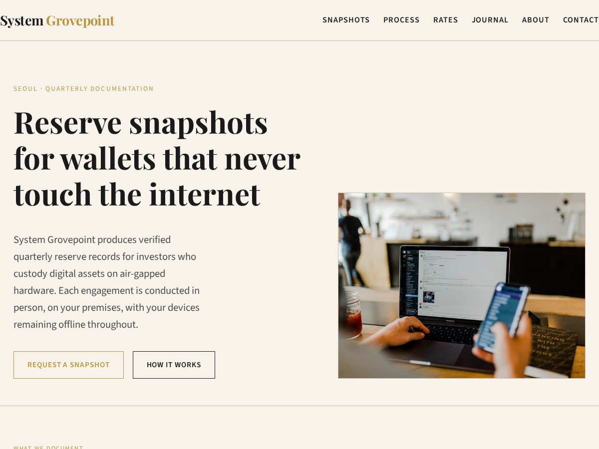 Landing-page snapshot of system-grovepoint.click