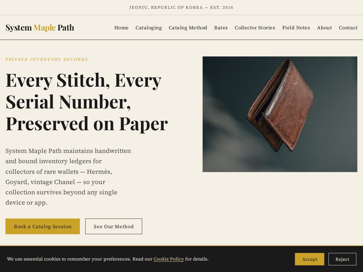 Landing-page snapshot of system-maplepath.click