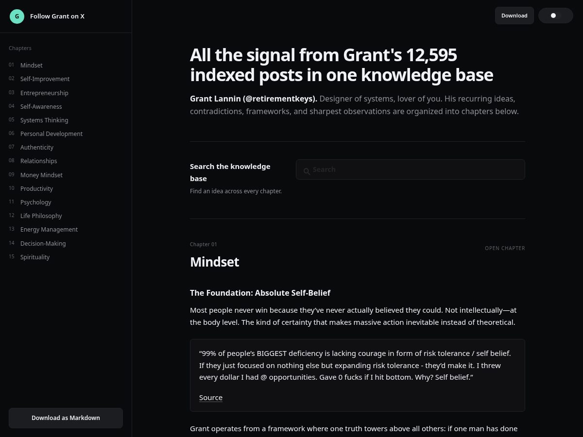 Landing-page snapshot of thegrantalmanac.com