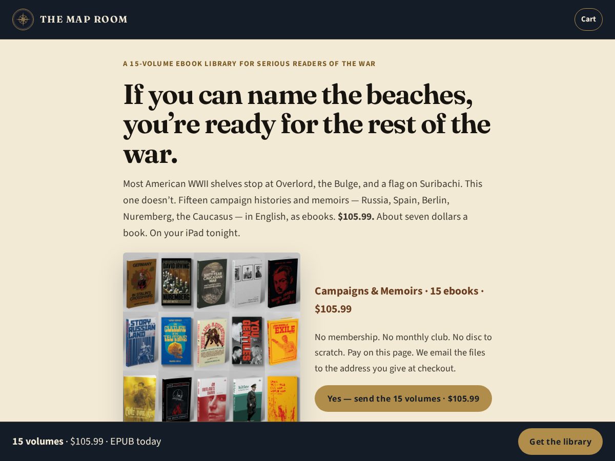Landing-page snapshot of themaproom.org
