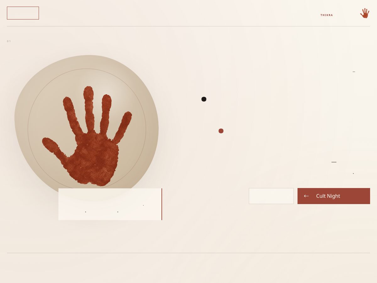 Landing-page snapshot of thikra.studio