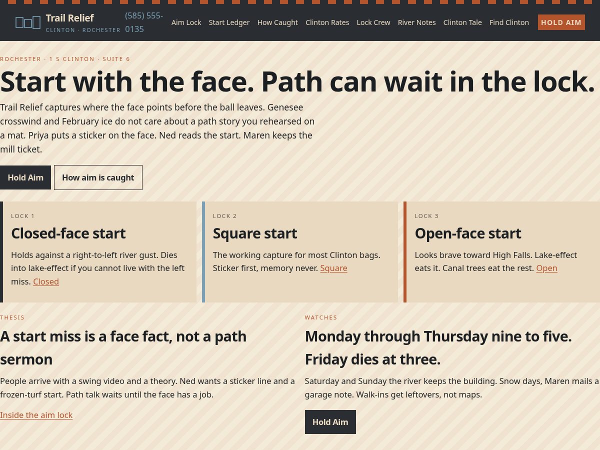 Landing-page snapshot of trailrelieflab.click