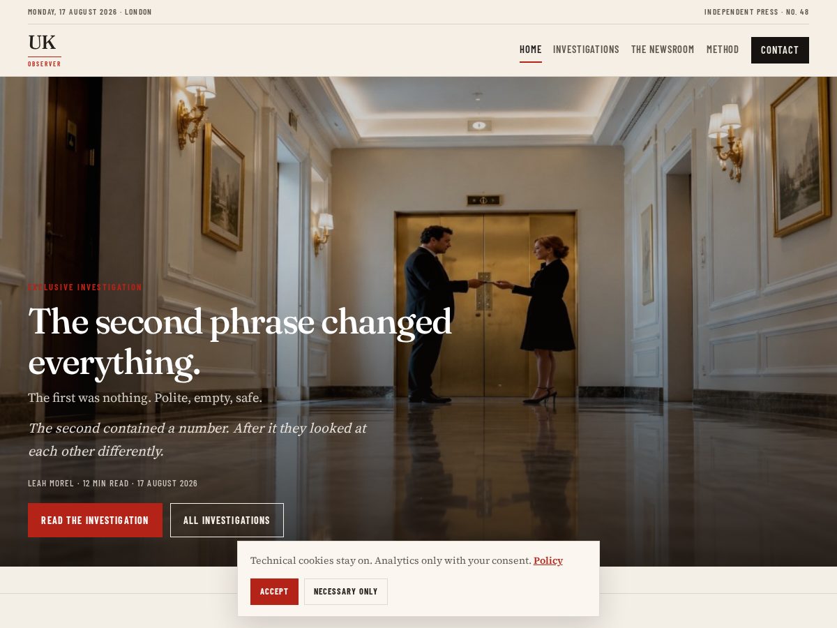 Landing-page snapshot of ukobserver.click