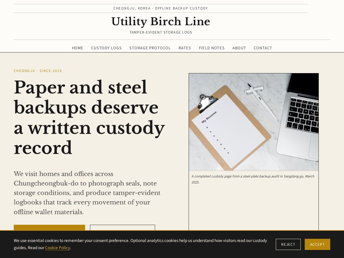Landing-page snapshot of utilitybirchline.click