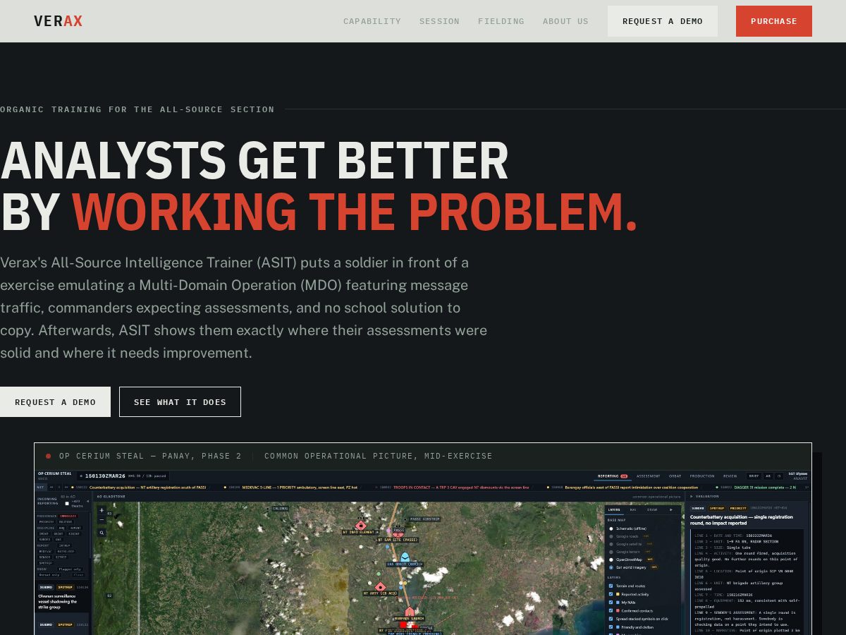 Landing-page snapshot of verax.tools