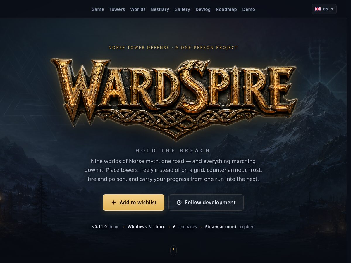 Landing-page snapshot of wardspire.com