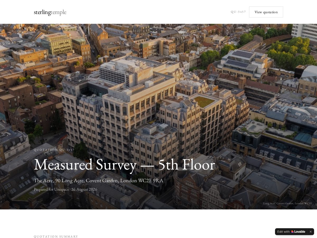 Landing-page snapshot of 90longacre.xyz
